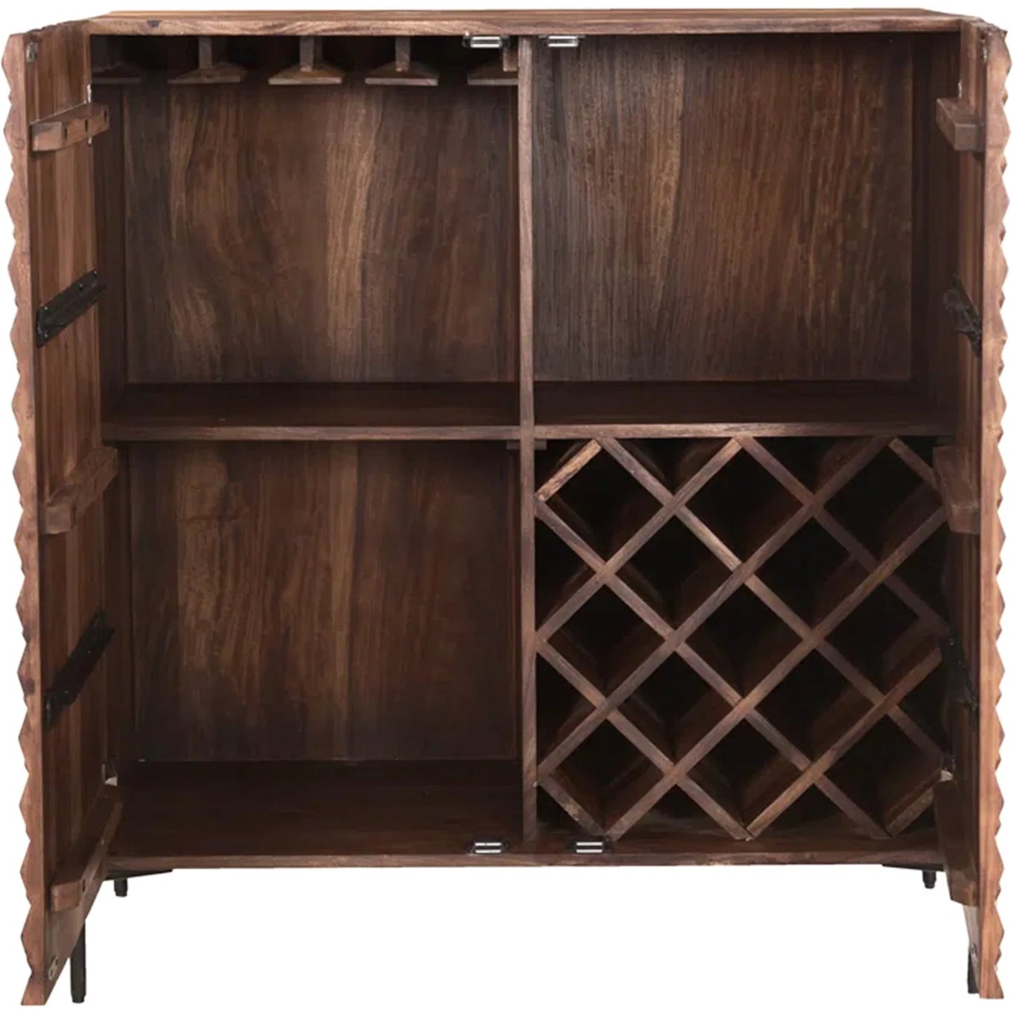 003 SI-2445157 | Additional Silo | Acres Bar Cabinet by World Interiors in brown and brownstone. Made from sheesham wood, iron in a transitional style.