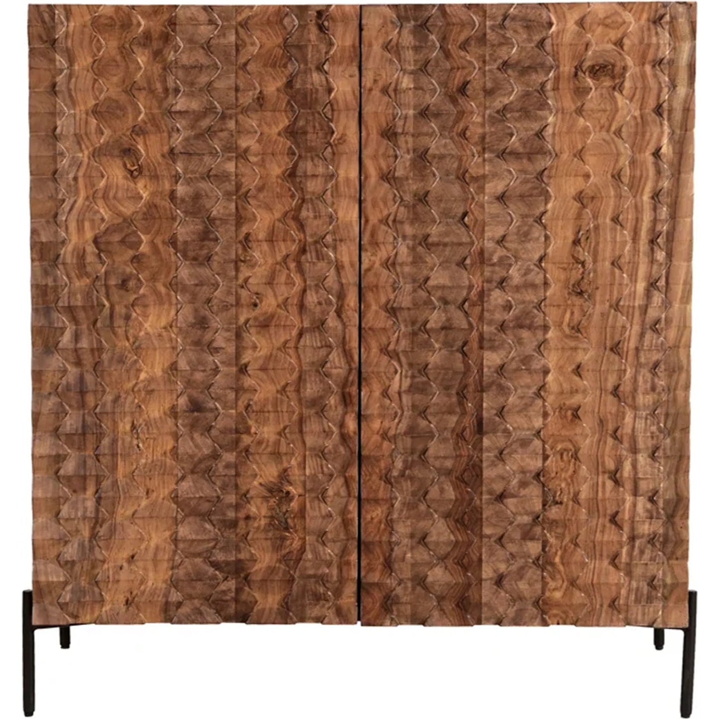 004 SI-2445157 | Additional Silo | Acres Bar Cabinet by World Interiors in brown and brownstone. Made from sheesham wood, iron in a transitional style.