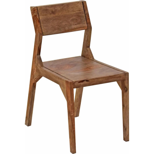 Acres Arlo Wood Dining Chair (Set of 2) by World Interiors in brownstone. Made from sheesham wood, iron in a unique style.