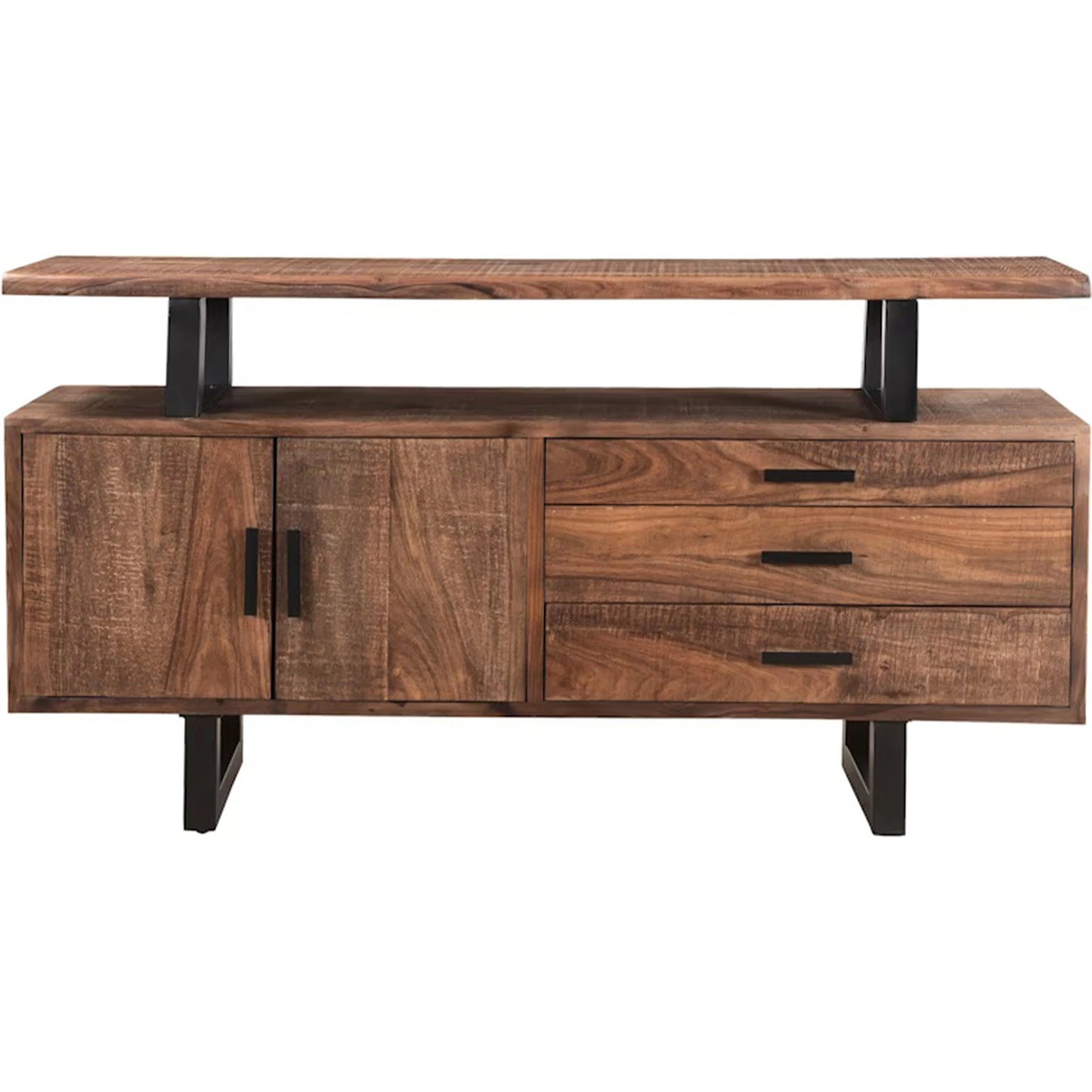 003 SI-2445164 | Additional Silo | Acres 63" Sideboard by World Interiors in brownstone. Made from sheesham wood, iron in a transitional style.