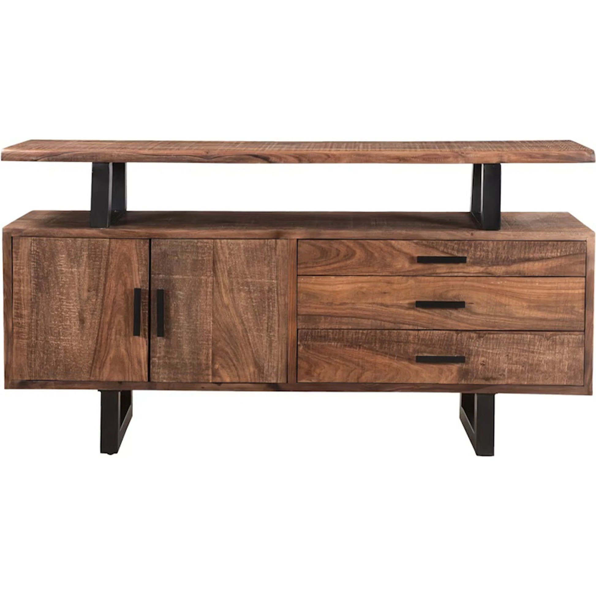 Acres 63" Sideboard by World Interiors in brownstone. Made from sheesham wood, iron in a transitional style.
