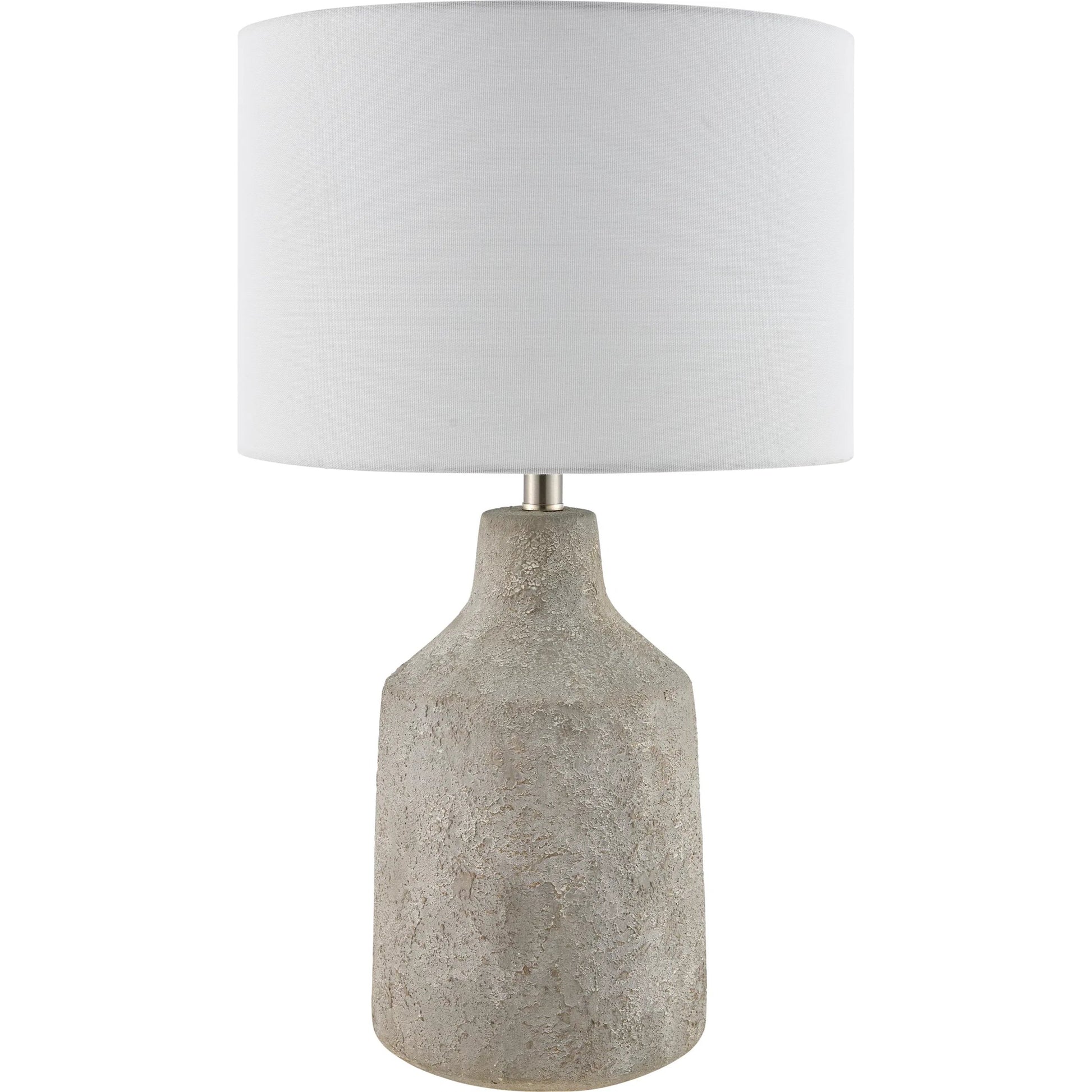 Foreman Accent Table Lamp by Livabliss. Made from cement, linen in a modern style.