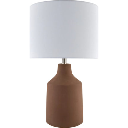 Foreman Accent Table Lamp by Livabliss. Made from cement, linen in a modern style.