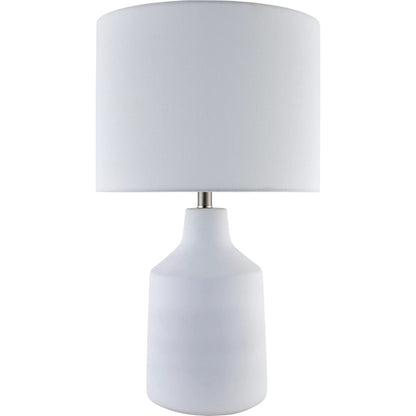 Foreman Accent Table Lamp by Livabliss. Made from cement, linen in a modern style.
