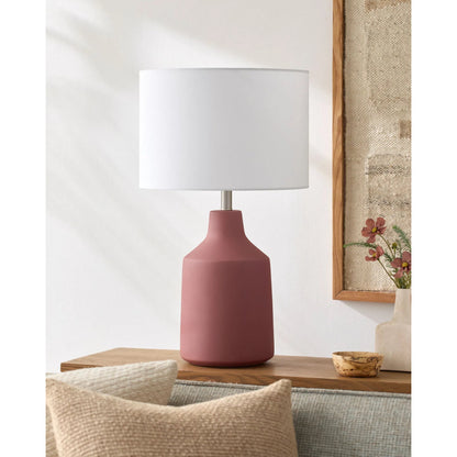 Foreman Accent Table Lamp by Livabliss. Made from cement, linen in a modern style.