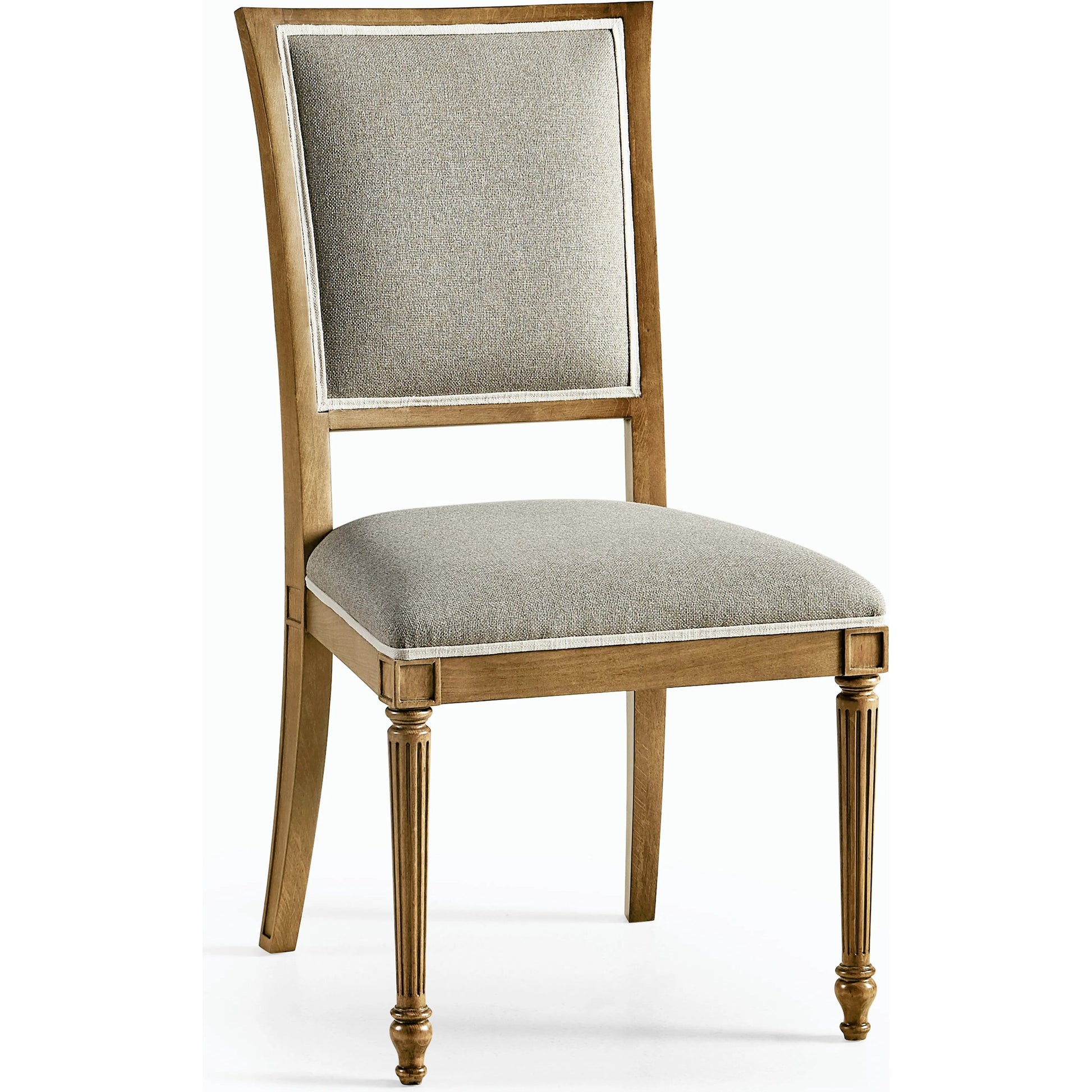 Timeless Flare Uph. Side Chair by Jonathan Charles. Made from beech wood, foam, fabric in a modern style.