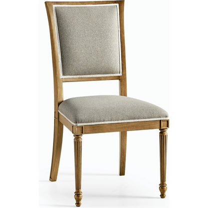 Timeless Flare Uph. Side Chair by Jonathan Charles. Made from beech wood, foam, fabric in a modern style.
