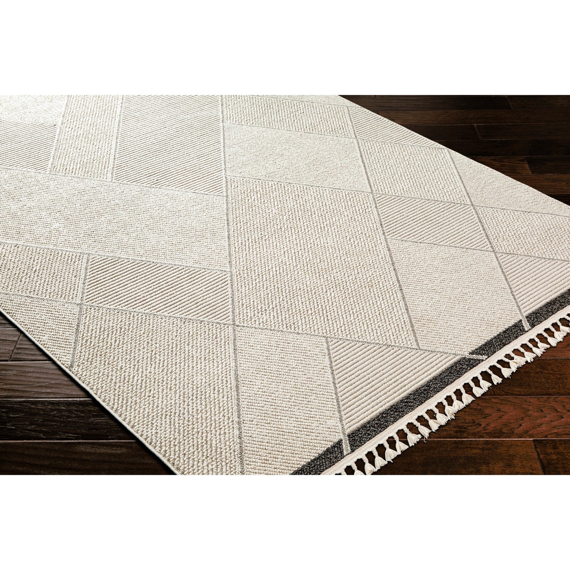 Finland Rug - 32663 by Livabliss in cream, black. Made from main: 100% polyester in a unique style.