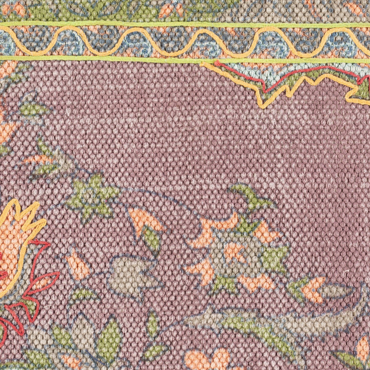 002 SI-1882055,SI-1882056 | Closeup | Francesca Pillow - 24931 by Surya in cream, orange. Made from 100% cotton in a eclectic & global style.