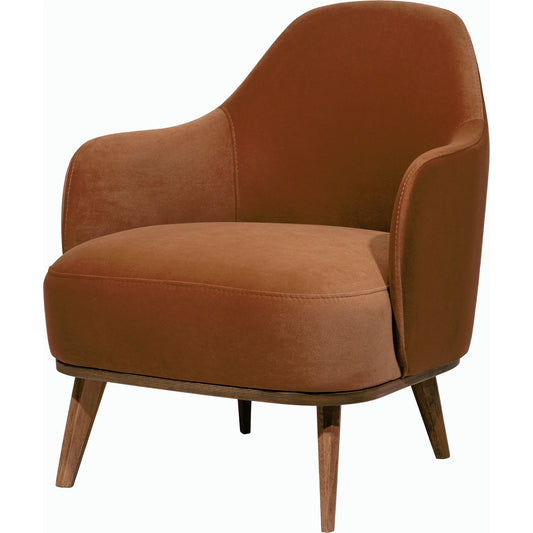 Fantino Armchair - 539462 by Surya in upholstery: dark green, base: camel and wood finish. Made from polyester, beechwood, polyurethane foam in a modern style.