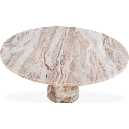 Giza 38" Coffee Table by World Interiors in brown and toronto marble. Made from marble in a unique style.