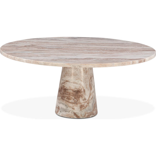 Giza 38" Coffee Table by World Interiors in brown and toronto marble. Made from marble in a unique style.