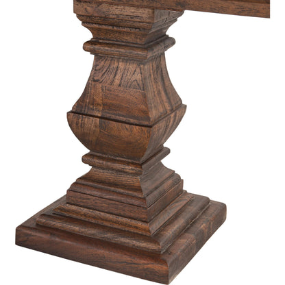 Toulon Bench by World Interiors in weathered mango. Made from mango wood in a traditional style.