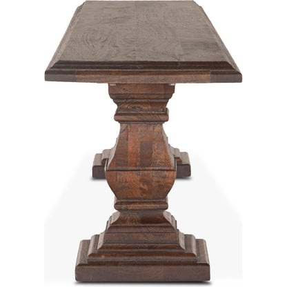 Toulon Bench by World Interiors in weathered mango. Made from mango wood in a traditional style.