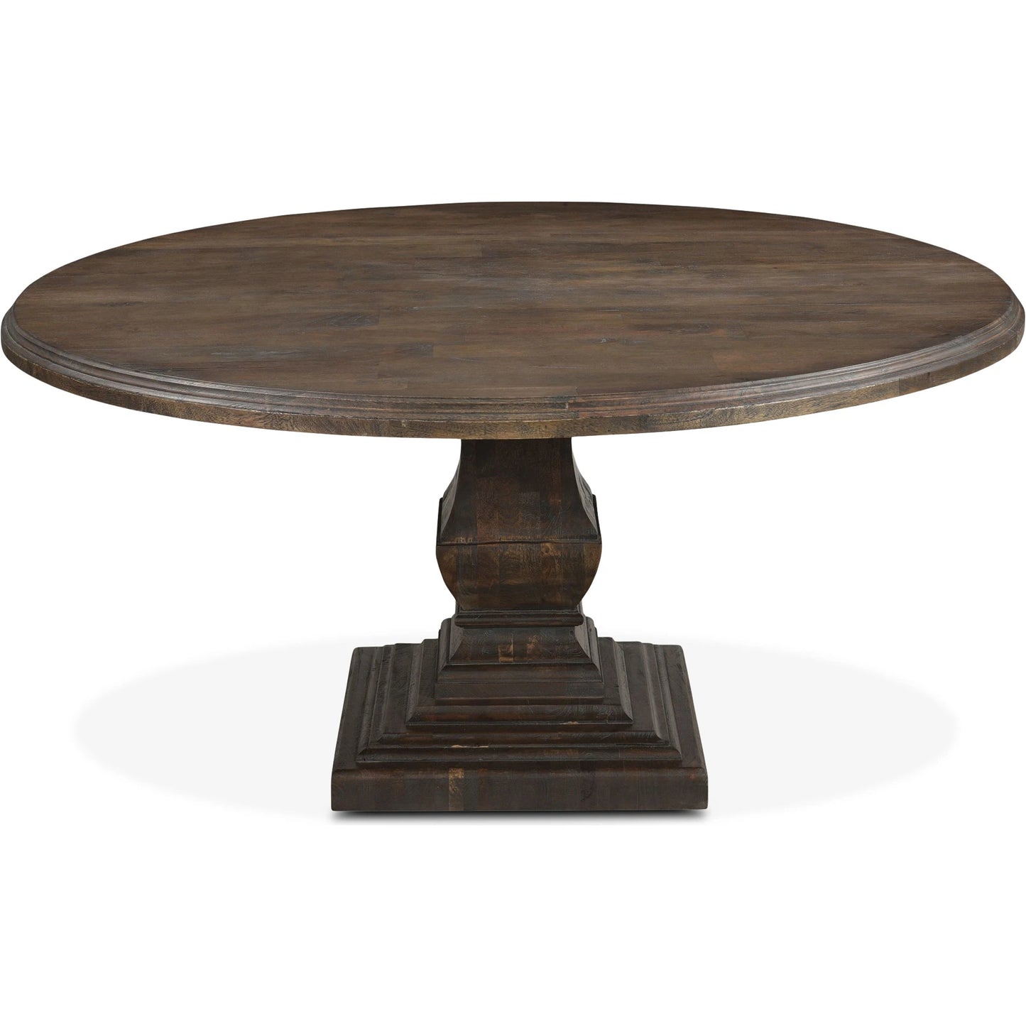 003 SI-2065602 | Additional Silo | Toulon 60" Round Dining Table by World Interiors in weathered mango. Made from mango wood in a traditional style.