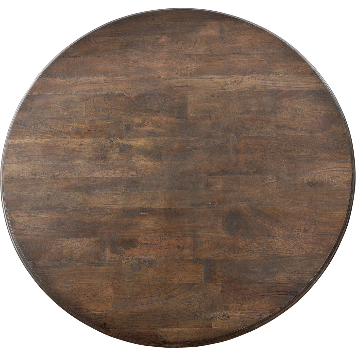 002 SI-2065603 | Additional Silo | Toulon 72" Round Dining Table by World Interiors in vintage brown. Made from mango wood in a traditional style.