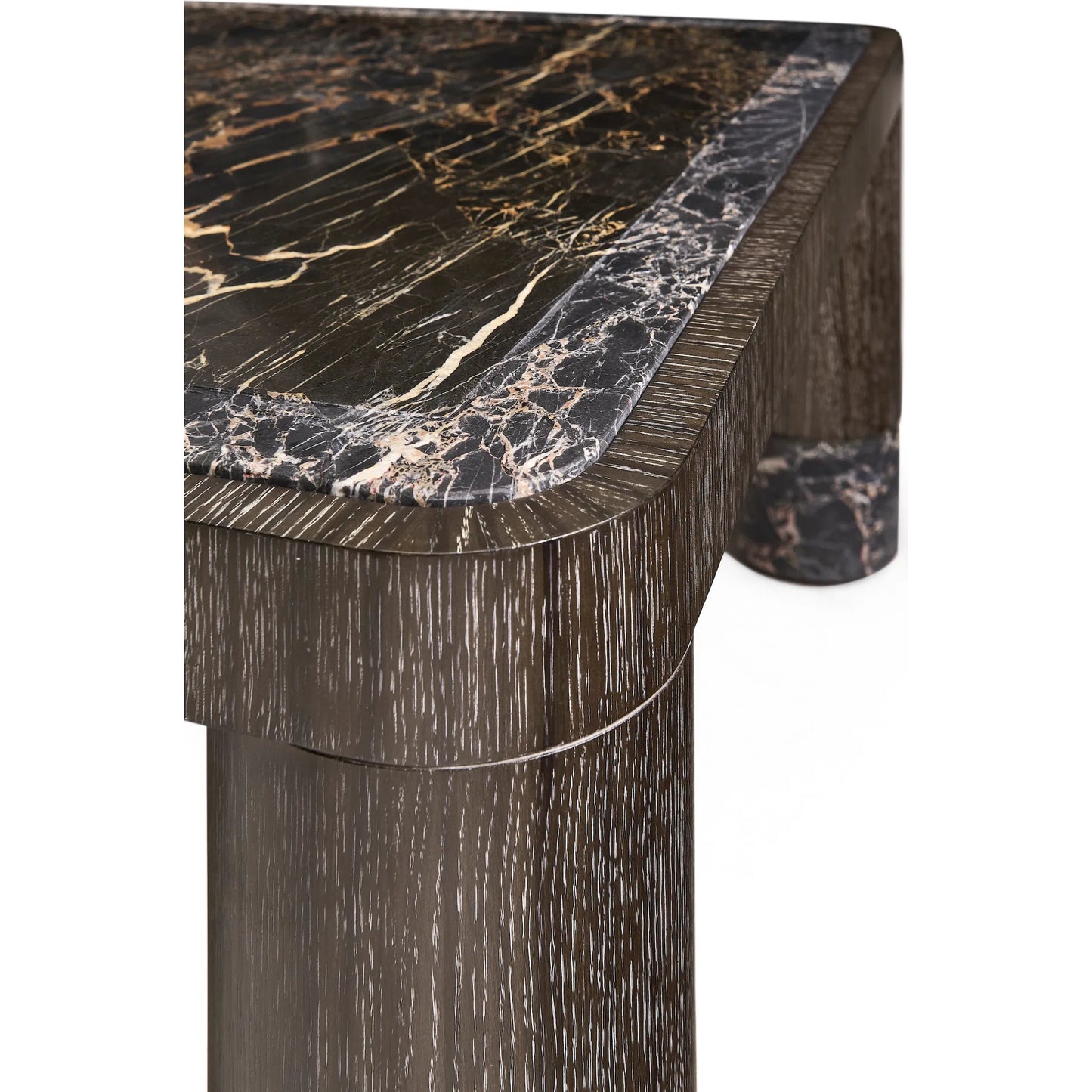 006 SI-2535730 | Closeup | Monarch Square Cocktail Table by Jonathan Charles in chocolate apricot oak. Made from main oak veneer in a unique style.