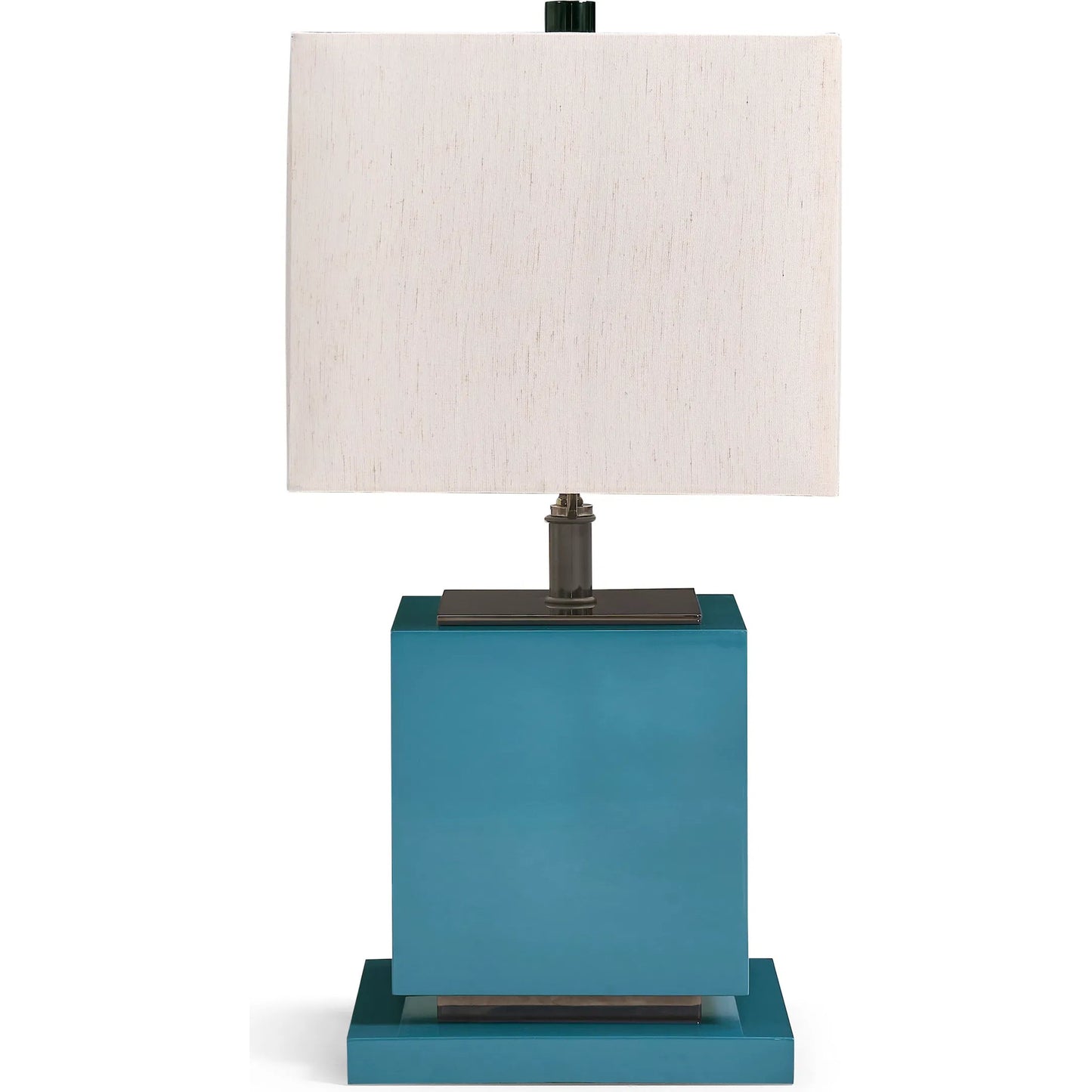 003 SI-2535744 | Additional Silo | Sapphire Cube Table Lamp by Jonathan Charles in azure blue straw. Made from main straw in a unique style.
