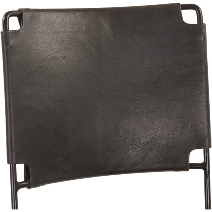 Melbourne 18" Buffalo Leather and Iron Bar Chair by World Interiors. Made from reclaimed iron, leather in a traditional style.