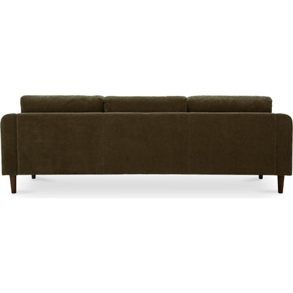 Quinn Sectional Cedar by Moe's Home Collection. Made from upholstery: recycled 100% polyester, frame: mdf, plywood, pine, foam, fiber seat, rubberwood legs in a eclectic & global style.