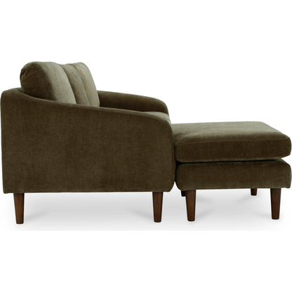 Quinn Sectional Cedar by Moe's Home Collection. Made from upholstery: recycled 100% polyester, frame: mdf, plywood, pine, foam, fiber seat, rubberwood legs in a eclectic & global style.