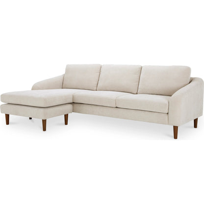 Quinn Sectional Cedar by Moe's Home Collection. Made from upholstery: recycled 100% polyester, frame: mdf, plywood, pine, foam, fiber seat, rubberwood legs in a eclectic & global style.