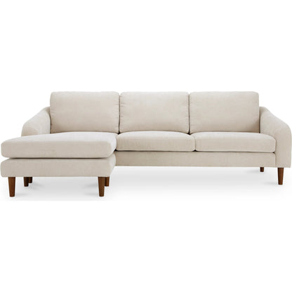 Quinn Sectional Cedar by Moe's Home Collection. Made from upholstery: recycled 100% polyester, frame: mdf, plywood, pine, foam, fiber seat, rubberwood legs in a eclectic & global style.