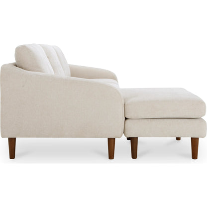 Quinn Sectional Cedar by Moe's Home Collection. Made from upholstery: recycled 100% polyester, frame: mdf, plywood, pine, foam, fiber seat, rubberwood legs in a eclectic & global style.