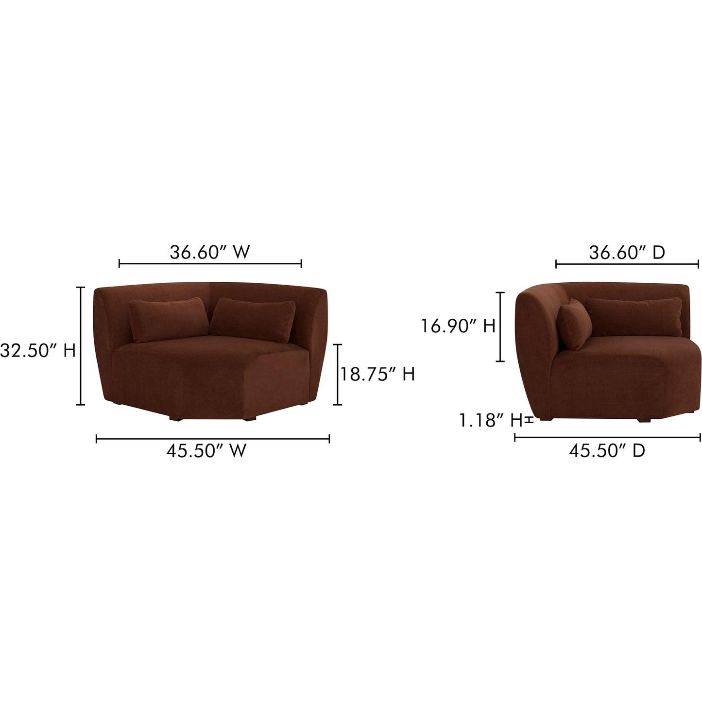 008 SI-2367874 | Additional Silo | Amelia Corner Chair by Moe's Home Collection. Made from unique in a transitional style.