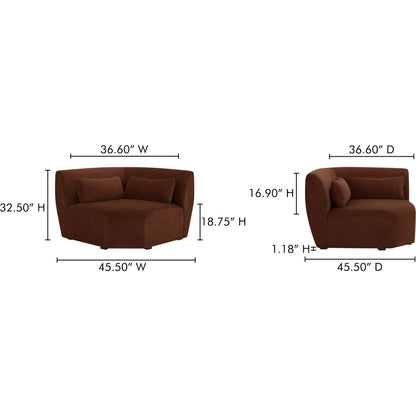 Amelia Corner Chair by Moe's Home Collection. Made from unique in a transitional style.