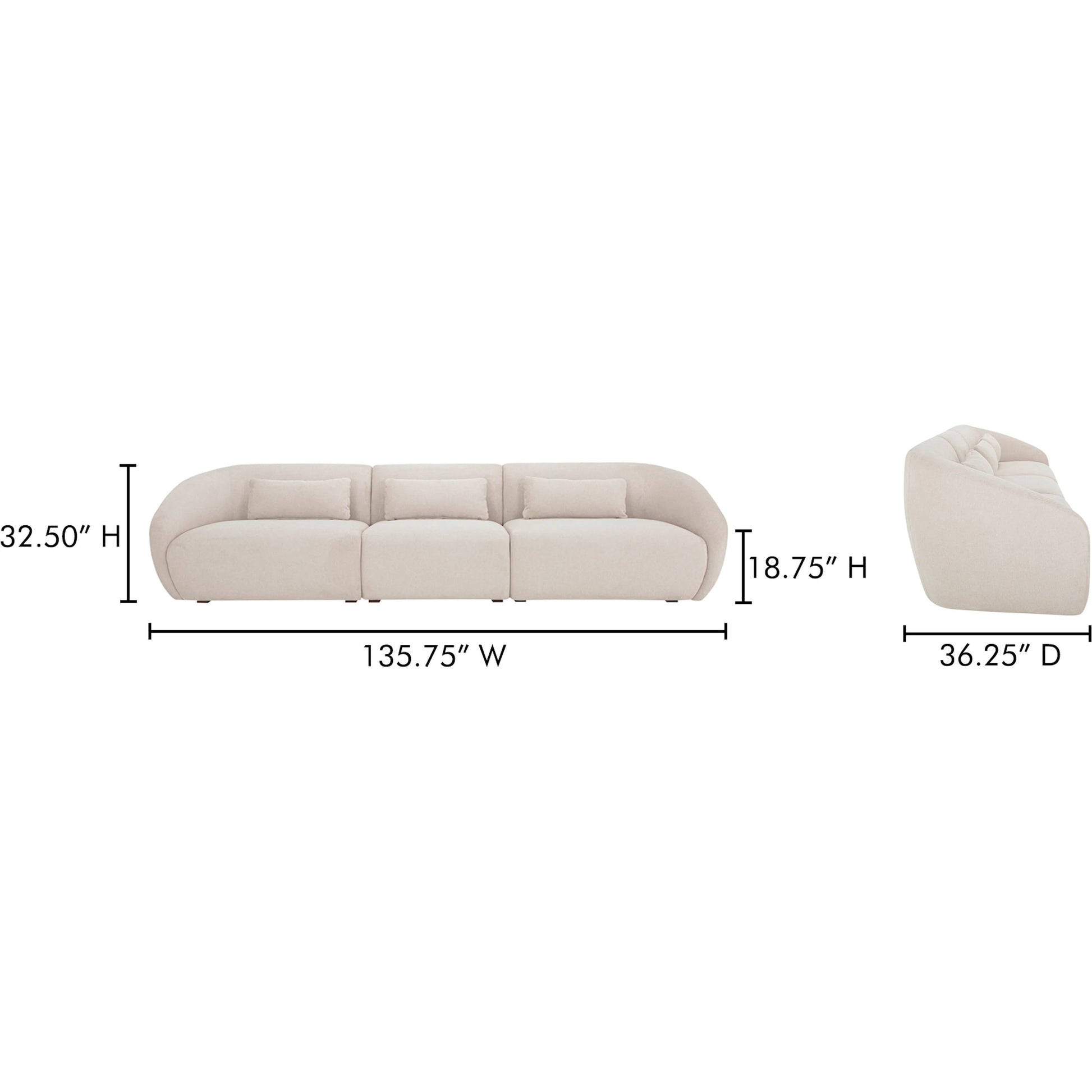 Amelia Modular Sofa by Moe's Home Collection. Made from unique in a unique style.