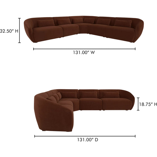 Amelia Classic L Shaped Modular Sectional by Moe's Home Collection. Made from unique in a unique style.