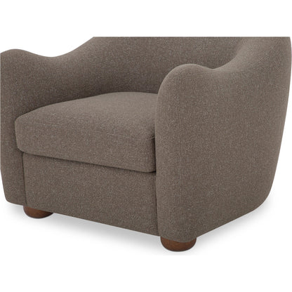 Bria Accent Chair by Moe's Home Collection. Made from upholstery: 100% polyester, solid rubber wood leg, solid beech, plywood frame, foam, fiber seat in a transitional style.