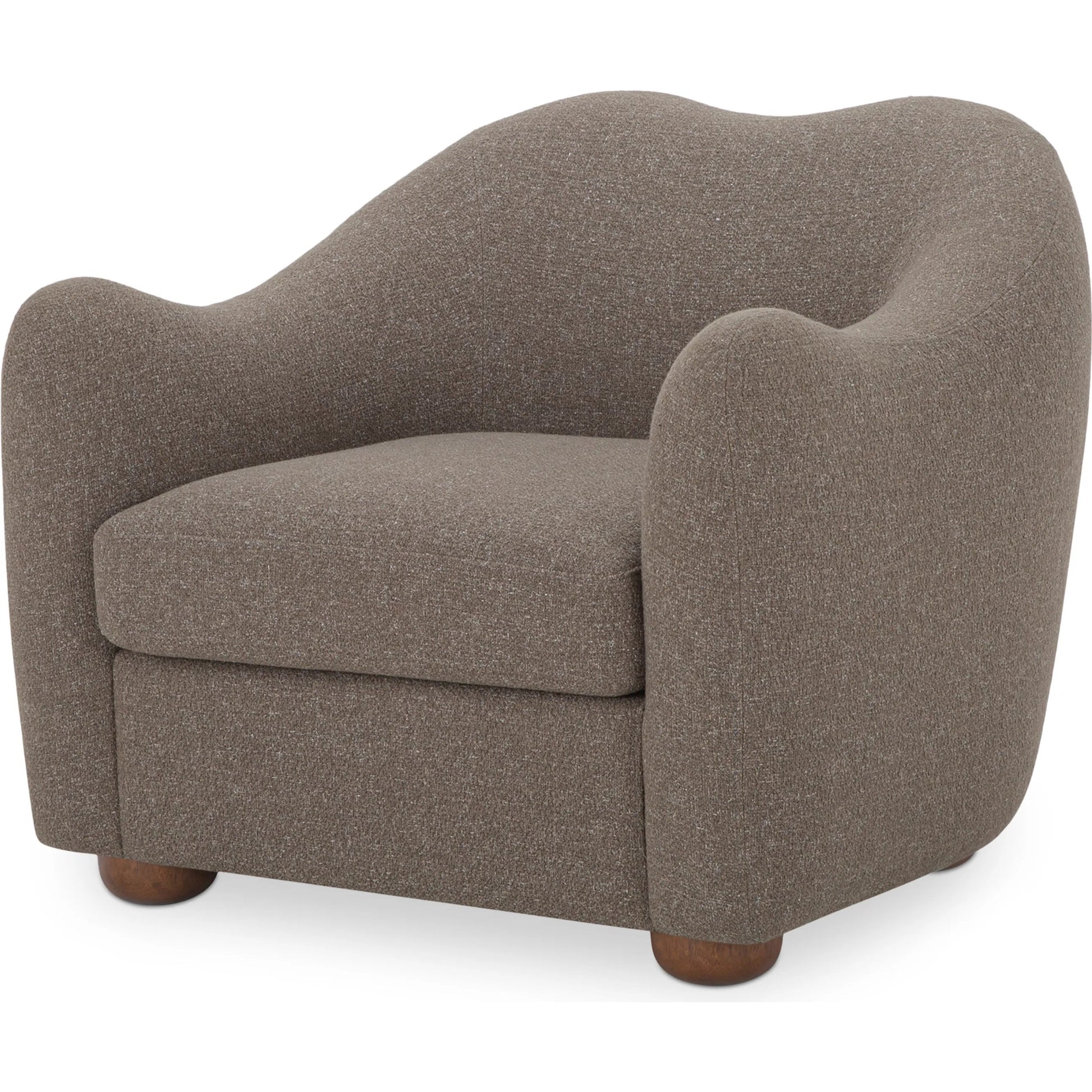 Bria Accent Chair by Moe's Home Collection. Made from upholstery: 100% polyester, solid rubber wood leg, solid beech, plywood frame, foam, fiber seat in a transitional style.