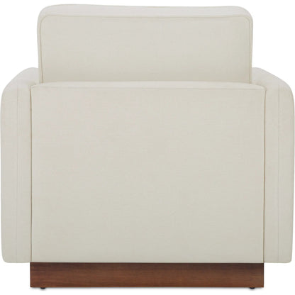 Vernon Accent Chair by Moe's Home Collection. Made from upholstery: 100% polyester, walnut tone veneer base, solid beech, plywood frame, foam, fiber seat in a unique style.