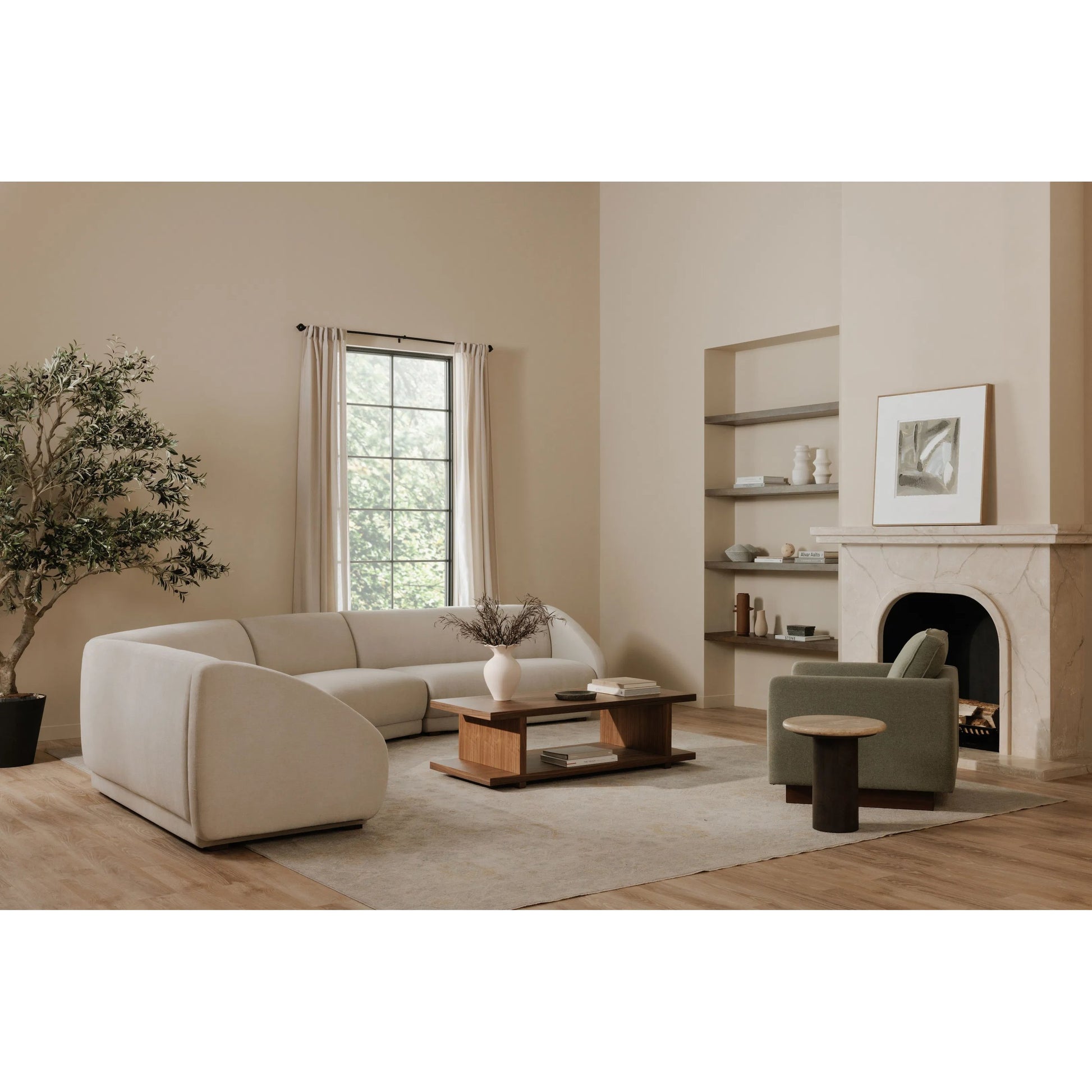 Vernon Accent Chair by Moe's Home Collection. Made from upholstery: 100% polyester, walnut tone veneer base, solid beech, plywood frame, foam, fiber seat in a unique style.