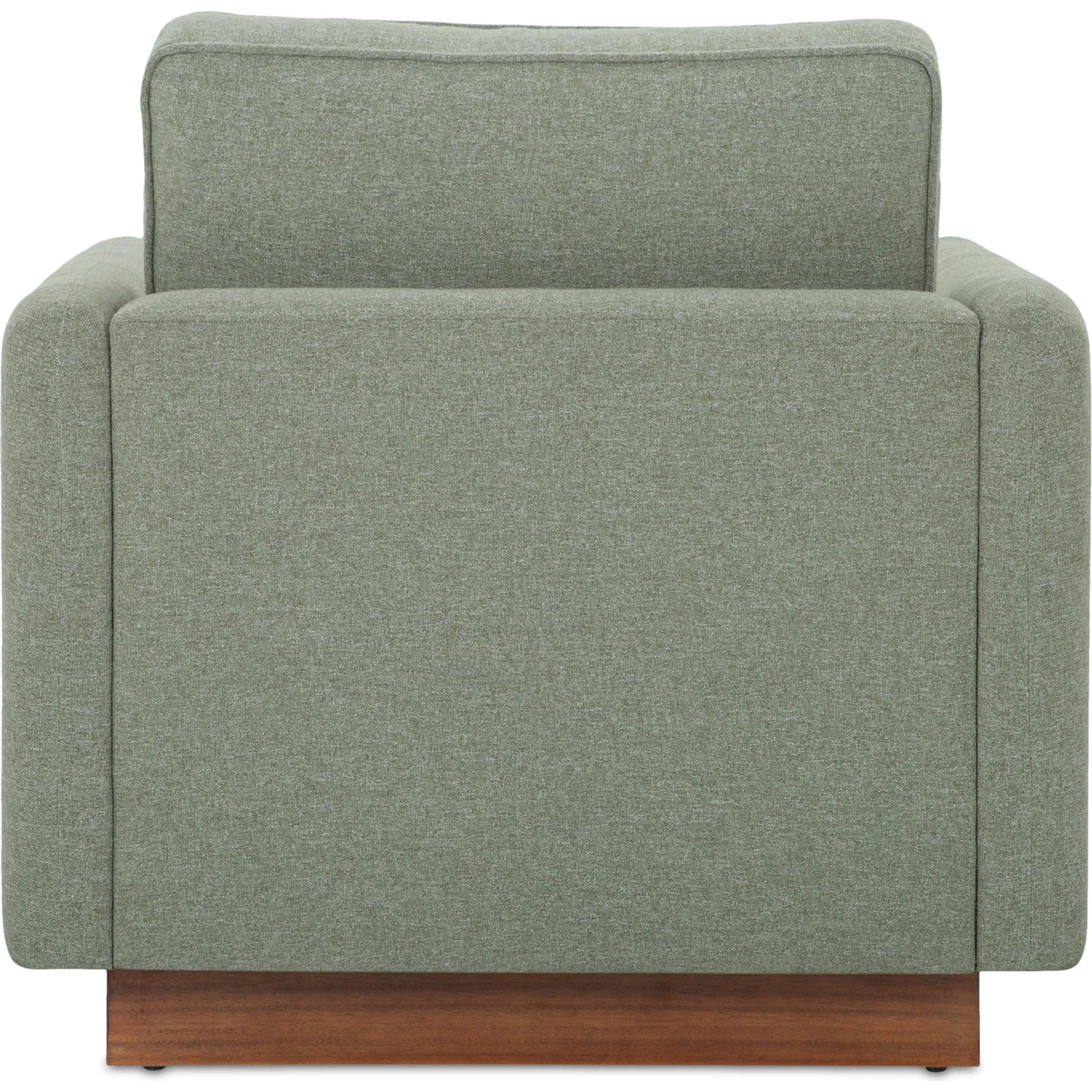 Vernon Accent Chair by Moe's Home Collection. Made from upholstery: 100% polyester, walnut tone veneer base, solid beech, plywood frame, foam, fiber seat in a unique style.