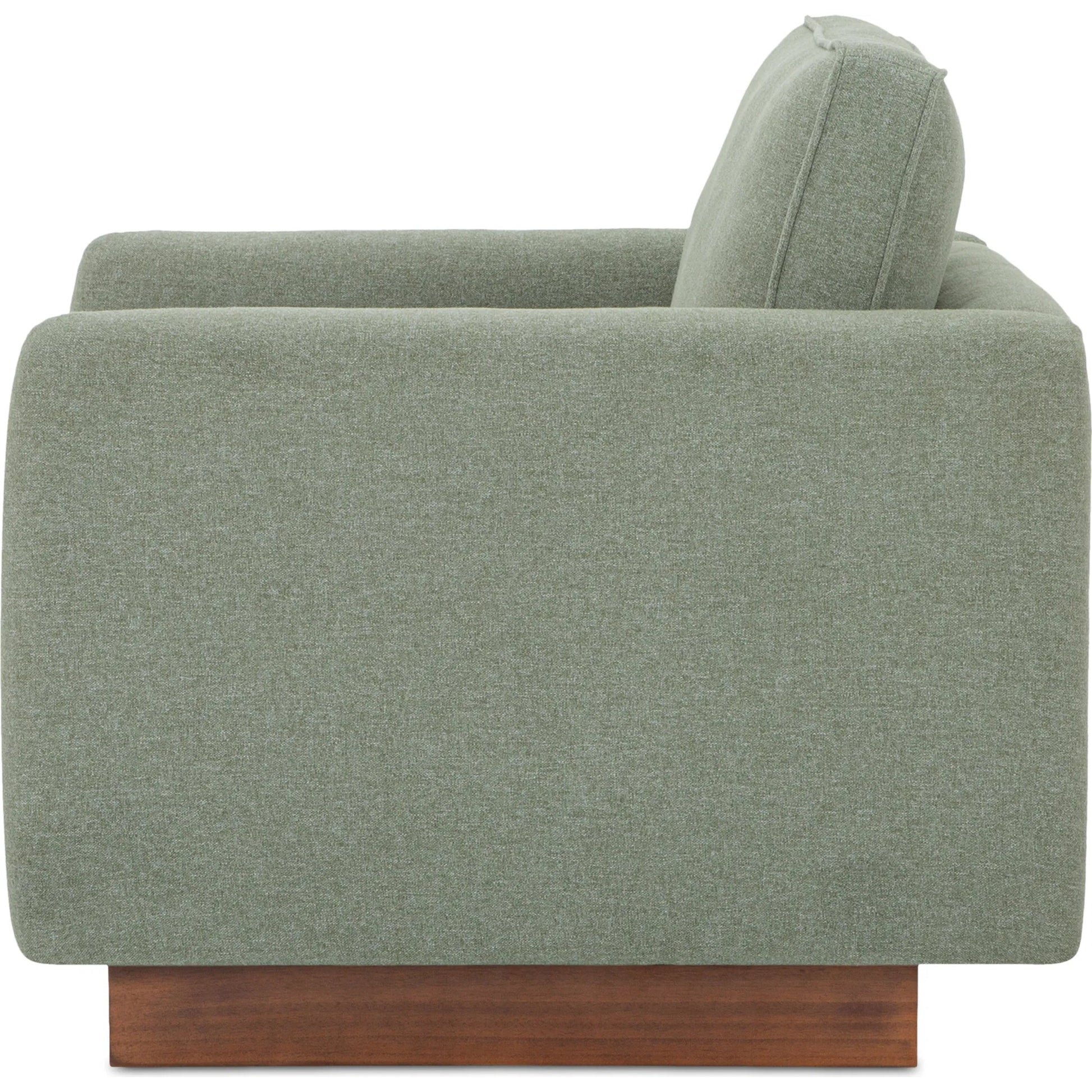 Vernon Accent Chair by Moe's Home Collection. Made from upholstery: 100% polyester, walnut tone veneer base, solid beech, plywood frame, foam, fiber seat in a unique style.