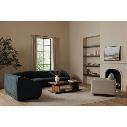Vernon Accent Chair by Moe's Home Collection. Made from upholstery: 100% polyester, walnut tone veneer base, solid beech, plywood frame, foam, fiber seat in a unique style.