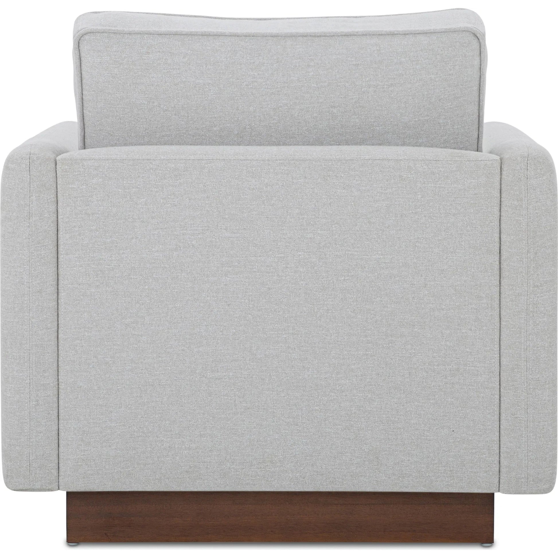 Vernon Accent Chair by Moe's Home Collection. Made from upholstery: 100% polyester, walnut tone veneer base, solid beech, plywood frame, foam, fiber seat in a unique style.