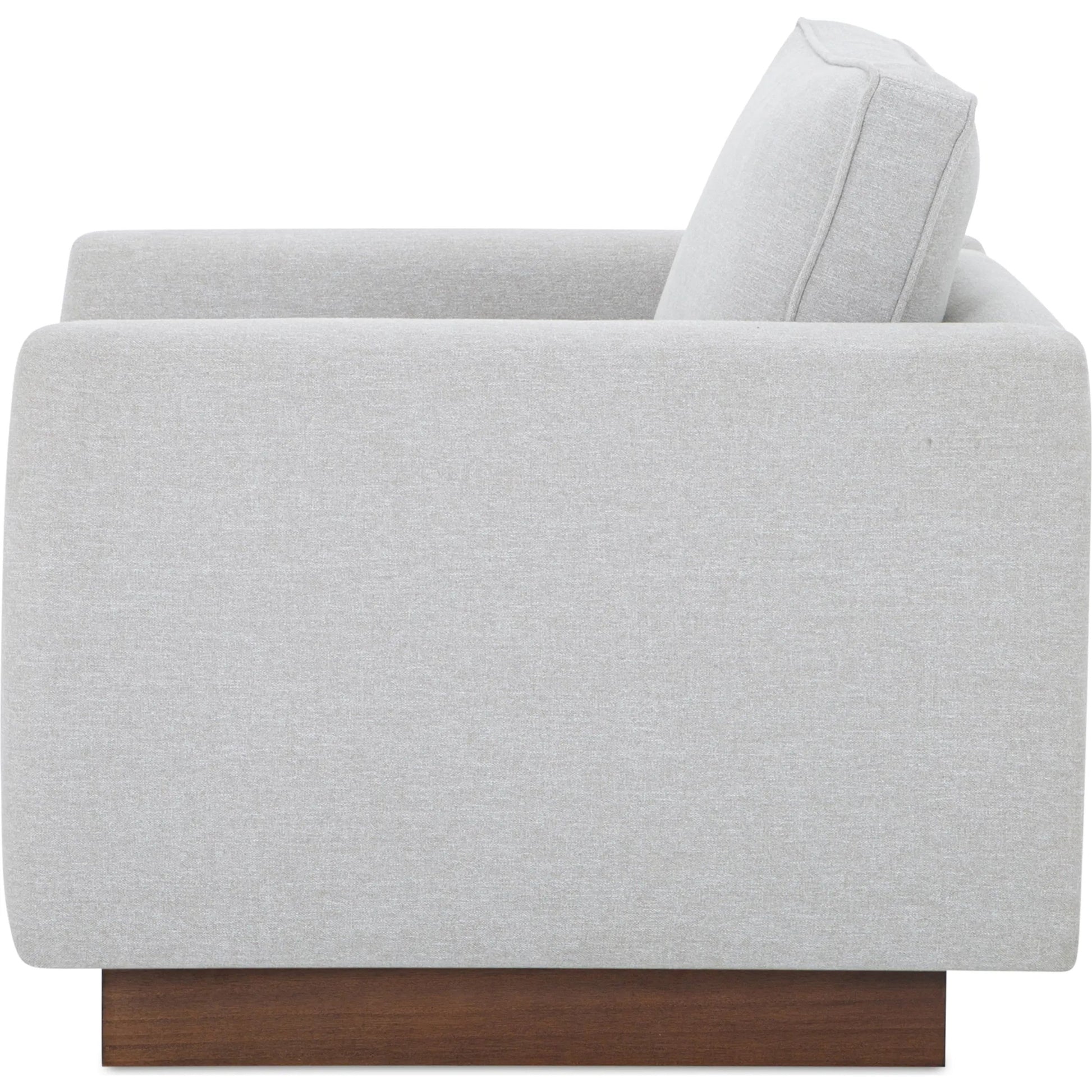 Vernon Accent Chair by Moe's Home Collection. Made from upholstery: 100% polyester, walnut tone veneer base, solid beech, plywood frame, foam, fiber seat in a unique style.