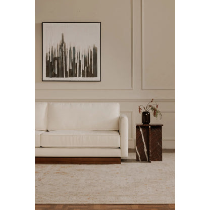 Vernon Sofa by Moe's Home Collection. Made from upholstery: 100% polyester, walnut tone veneer base, solid beech, plywood frame, foam, fiber seat in a unique style.