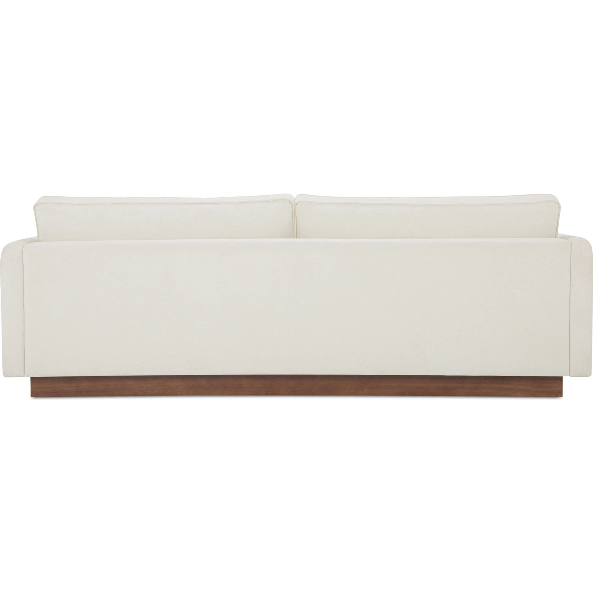 Vernon Sofa by Moe's Home Collection. Made from upholstery: 100% polyester, walnut tone veneer base, solid beech, plywood frame, foam, fiber seat in a unique style.