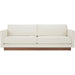 Vernon Sofa by Moe's Home Collection. Made from upholstery: 100% polyester, walnut tone veneer base, solid beech, plywood frame, foam, fiber seat in a unique style.