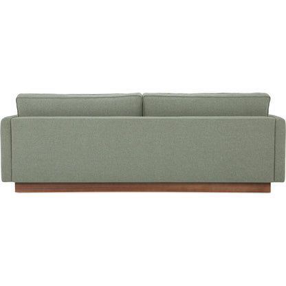 Vernon Sofa by Moe's Home Collection. Made from upholstery: 100% polyester, walnut tone veneer base, solid beech, plywood frame, foam, fiber seat in a unique style.