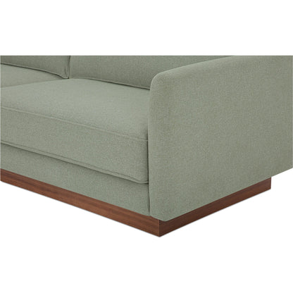 Vernon Sofa by Moe's Home Collection. Made from upholstery: 100% polyester, walnut tone veneer base, solid beech, plywood frame, foam, fiber seat in a unique style.