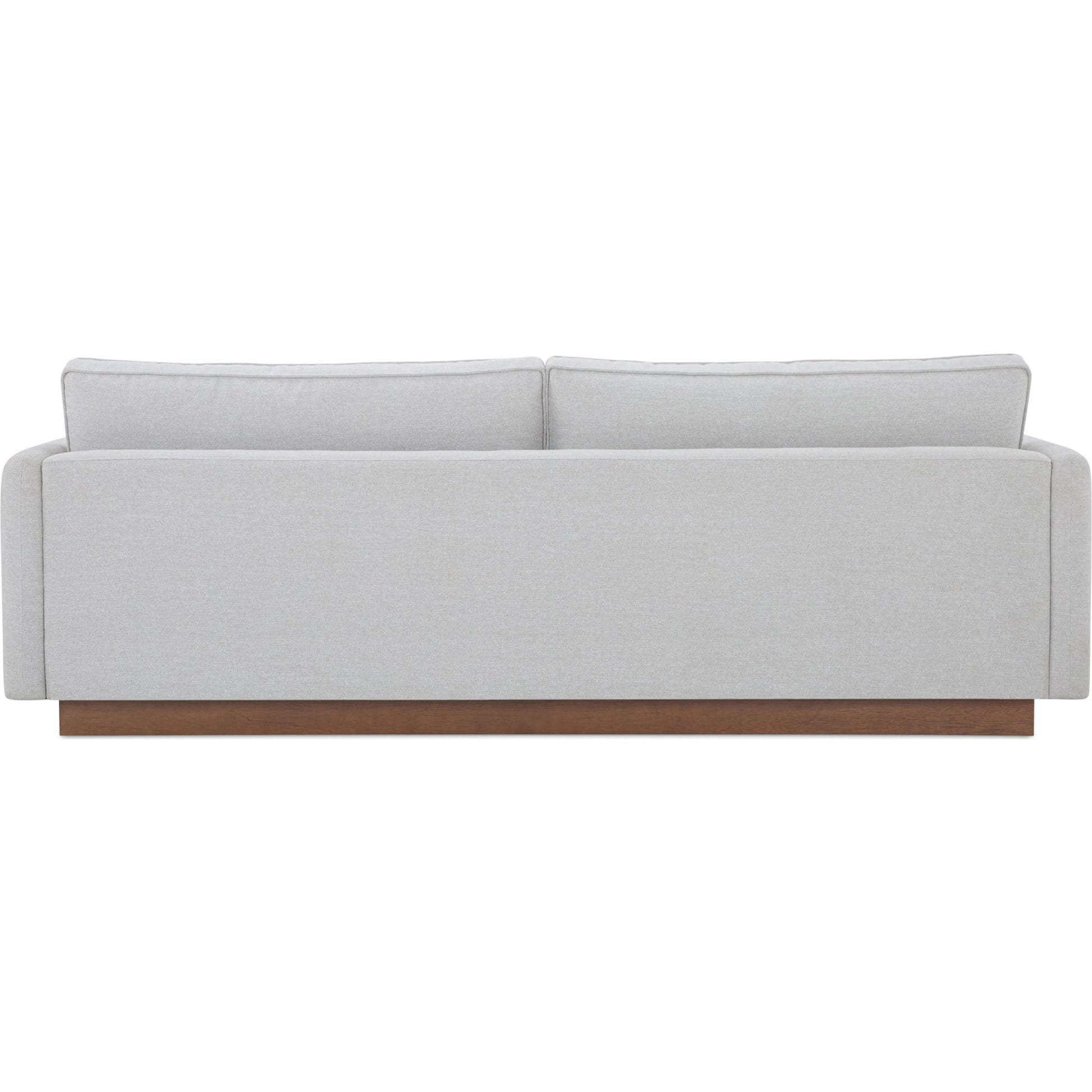 Vernon Sofa by Moe's Home Collection. Made from upholstery: 100% polyester, walnut tone veneer base, solid beech, plywood frame, foam, fiber seat in a unique style.