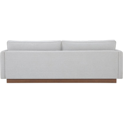 Vernon Sofa by Moe's Home Collection. Made from upholstery: 100% polyester, walnut tone veneer base, solid beech, plywood frame, foam, fiber seat in a unique style.