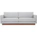 Vernon Sofa by Moe's Home Collection. Made from upholstery: 100% polyester, walnut tone veneer base, solid beech, plywood frame, foam, fiber seat in a unique style.
