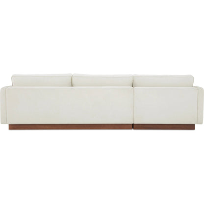 Vernon Sectional by Moe's Home Collection. Made from upholstery: 100% polyester, walnut tone veneer base, solid beech, plywood frame, foam, fiber seat in a unique style.